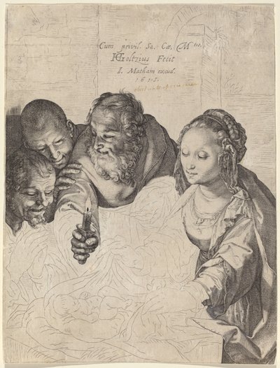 A Pásztorok imádata alkotó: Hendrik Goltzius