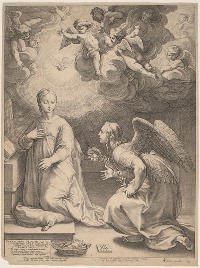 Az Angyali üdvözlet alkotó: Hendrik Goltzius