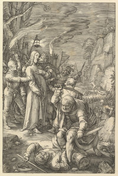 Krisztus árulása, Krisztus szenvedéséből, 1598. alkotó: Hendrik Goltzius
