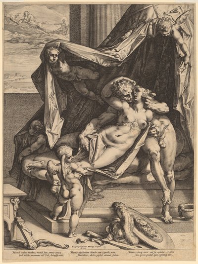 Mars és Vénusz alkotó: Hendrik Goltzius, after Bartholomaeus Spranger