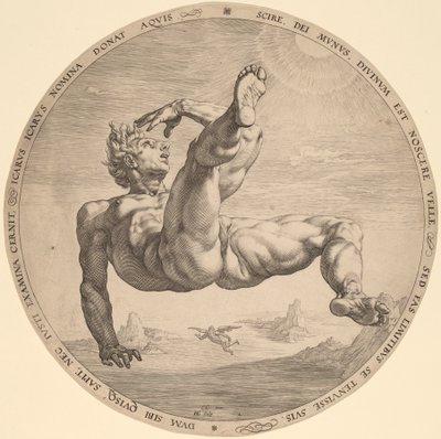 Icarus alkotó: Hendrik Goltzius, after Cornelis Cornelisz van Haarlem