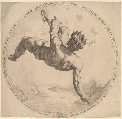 Félfödeles együléses hintó alkotó: Hendrik Goltzius, after Cornelis Cornelisz van Haarlem
