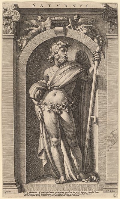 Szaturnusz alkotó: Hendrik Goltzius after Polidoro da Caravaggio