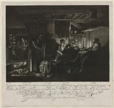Jupiter és Merkúr Philemon és Baucis házában alkotó: Hendrik Goudt after Adam Elsheimer
