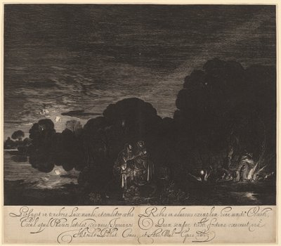 Repülés Egyiptomba alkotó: Hendrik Goudt after Adam Elsheimer
