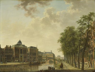Kilátás a Houtmarktra, Amszterdam alkotó: Hendrik Keun (attributed to)