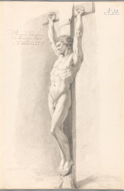 Krisztus a kereszten (1. díj, 1784) alkotó: Hendrik Louw
