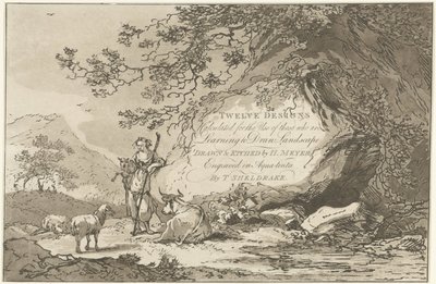 Herderin in een landschap Tizenkét terv azoknak a használatára számolva, akik tájrajzot tanulnak (a sorozat címe az objektumon) alkotó: Hendrik Meijer