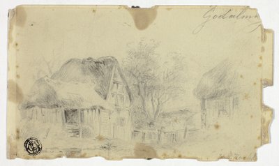 Ház nádtetővel alkotó: Hendrik Pieter Koekkoek