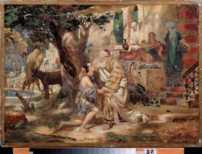 A tékozló fiú visszatérése. Henryk Siemiradzki (1843-1902) festménye, olaj, vászon. lengyel művészet alkotó: Henryk Siemiradzki