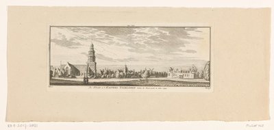 IJsselstein látképe, 1774 A város és az Ysselstein-kastély az Yssel kapun kívül látható. 1744 (cím a tételen) alkotó: Hendrik Spilman