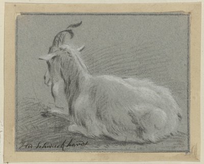 Fekvő kecske alkotó: Hendrik Willem Schweickhardt (signed by artist)