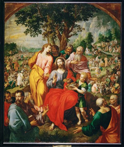 Az ötezer ember megetetése (festmény, vászon) alkotó: Hendrik de Clerck