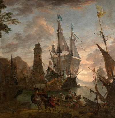Keleti tengeri kikötő (olaj, vászon) alkotó: Hendrik van Minderhout