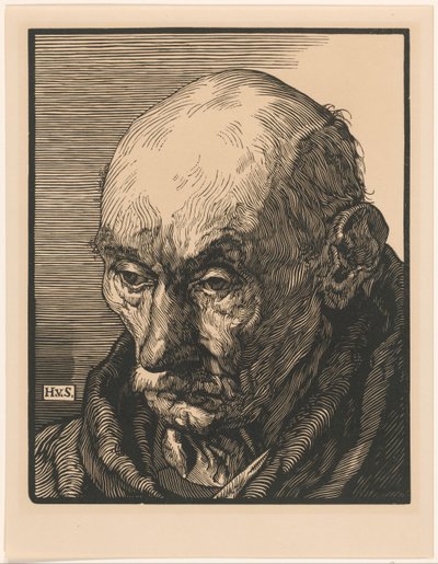 Egy ismeretlen öregember portréja alkotó: Hendrik van Straten