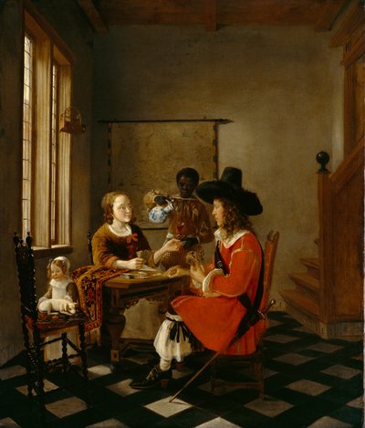 Kártyajáték, 1660 körül alkotó: Hendrik van der Burch