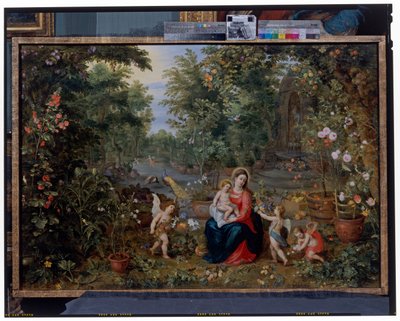 The Virgin And The Child Sitting In A Garden With Putti, Birds And Animals alkotó: Hendrik van the Elder Balen