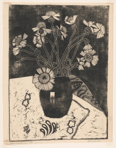 Virágok egy vázában alkotó: Henk Henriët (signed by artist)