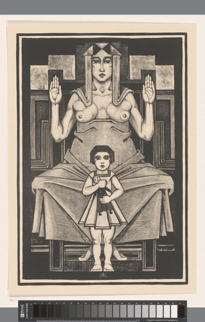Anya gyermekével alkotó: Henk Schilling