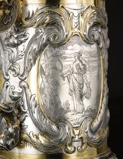 Részlet egy tankárdáról, Danzig, 1670 körül (aranyozott ezüst parcella) (lásd még: 469708 és 469710) alkotó: Hennick (attr. to) Probst