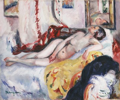 Nude Sleeping; Nu alvó alkotó: Henri Charles Manguin