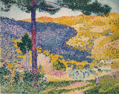 Völgy fenyővel (árnyék a hegyen) alkotó: Henri Edmond Cross