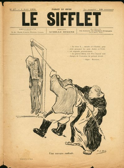 The Whistle, 27. szám, Szatirikus fekete-fehér színben alkotó: Henri Gabriel Ibels