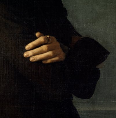 Liszt Ferenc (1811-1886) magyar zeneszerző és zongoraművész (1839) portréja. A kezek részlete. Henri Lehmann festménye (Karl Ernest (Ernst) Rudolf Heinrich Salem dit) (1814-1882). Párizs, Musee Carnavalet. alkotó: Henri Lehmann