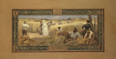 A XIV. kerületi városháza házasságkötő termének vázlata: Az esküvő alkotó: Henri Adrien Tanoux