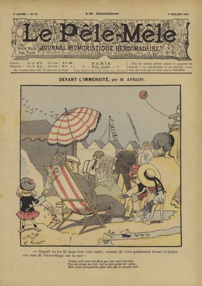 A végtelenség előtt. Illusztráció: Le Pele-Mele, 1901 alkotó: Henri Avelot