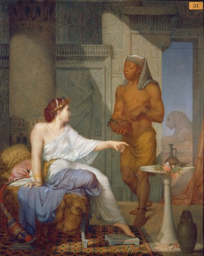 Kleopátra és rabszolgája (olaj, vászon) alkotó: Henri Blaise Francois Dejussieu