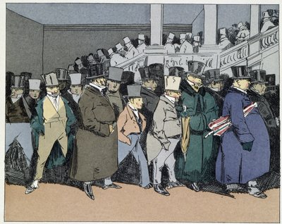 Négy óra: az alkalmazottak távoznak, másnapig elfelejtve minden bürokratikus ügyről – Henri Monnier „Mores-adminisztrációjában” alkotó: Henri Bonaventure Monnier