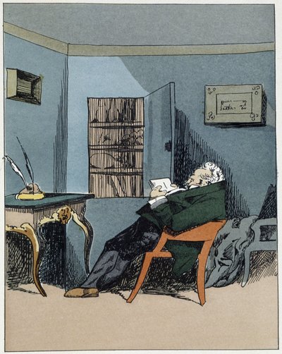 Irodavezető – Henri Monnier „Adminisztratív szokásaiban”. alkotó: Henri Bonaventure Monnier