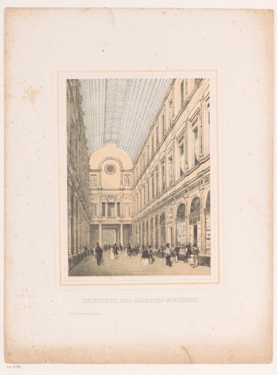 A brüsszeli Saint-Hubert Királyi Galéria belseje Intérieur des galeries St. Hubert (cím a tárgyon) alkotó: Henri Borremans (attributed to)