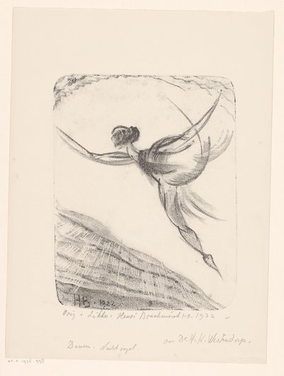 Táncolni. Éjszakai madár (eredeti cím a tárgyon) alkotó: Henri Braakensiek (signed by artist)