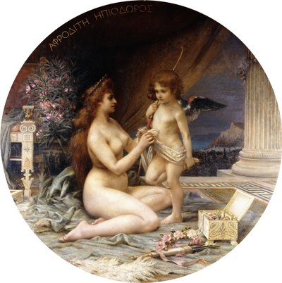 Aphrodité és Erosz (olaj, vászon) alkotó: Henri-Camille Danger