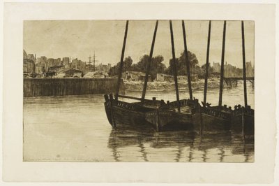 Hajók Radoubban, Dieppe-ben alkotó: Henri Charles Guérard
