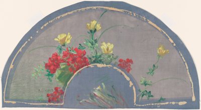 Legyező mákkal alkotó: Henri Charles Guérard