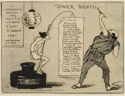 Japán tintatartón, 1881 (rézkarc, szárazhús) alkotó: Henri Charles Guérard