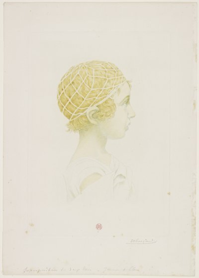 Jean Raimond Guérard portréja, 1890 körül (színes szárazhegy) alkotó: Henri Charles Guérard