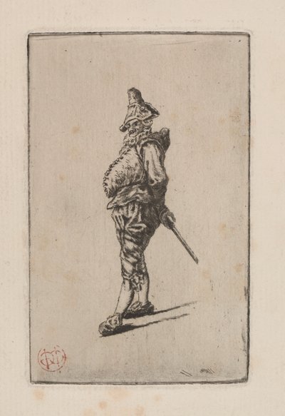 Punchinello, Meissonier után alkotó: Henri Charles Guérard