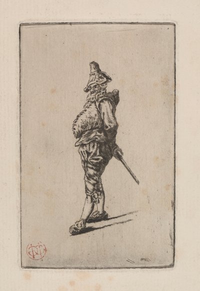 Punchinello, Meissonier nyomán, 1876. alkotó: Henri Charles Guérard