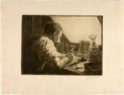 Önarckép Rézkarc előkészítése alkotó: Henri Charles Guérard