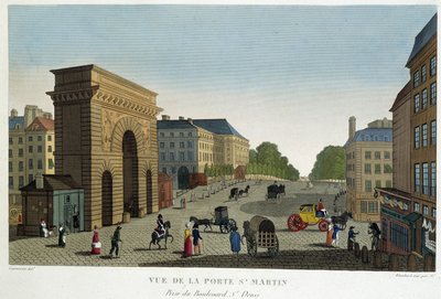 Kilátás a Porte St Martinra – Courvoisier „" Párizsi kilátások" című részben alkotó: Henri Courvoisier-Voisin