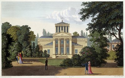 A Monceau kert pavilonja. Courvoisier metszet alkotó: Henri Courvoisier-Voisin