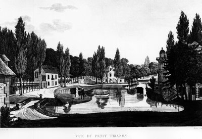 A versailles-i Peer Trianon látképe – Courvoisier rajza alkotó: Henri Courvoisier-Voisin