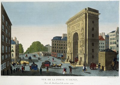 Kilátás a Porte de Saint-Denis-re – Courvoisier „" Párizsi kilátások" című részben alkotó: Henri Courvoisier-Voisin