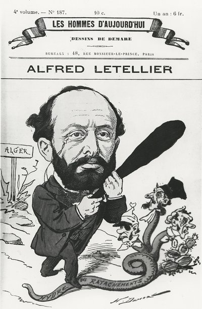 Alfred Letellier karikatúrája, A mai embereiből alkotó: Henri Demare