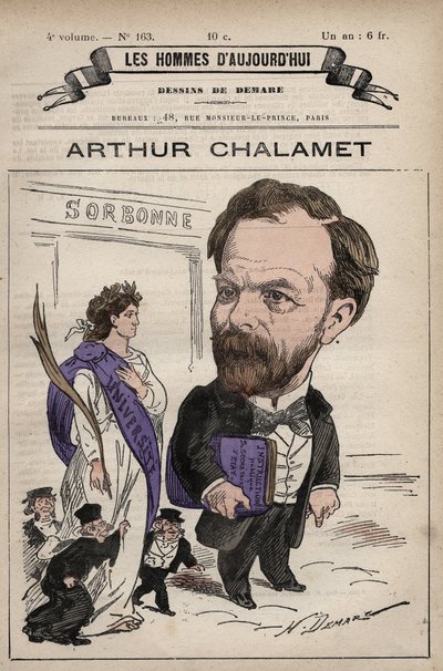 Jean Marie Arthur Chalamet (1822-1895) francia republikánus politikus rajzfilmje - a "Les Hommes d