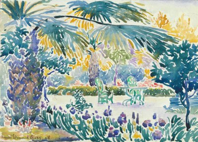 A festő kertje Saint Clairben, 1908 (wc grafit felett) alkotó: Henri Edmond Cross